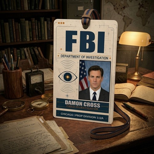 Fbi card badge - card, customizable
